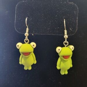 Girls Fashion Jewelry Lot of 2 Pair Animal Dangling Earrings Frogs & Ducks Tween